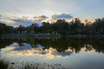 Sunset sky at Lake Kodaikanal