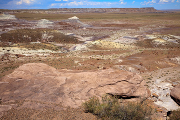 Arizona / USA - August 01, 2015: Landscape at Petrified Forest National Park, Arizona, USA