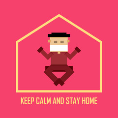 Relaxing at home concept illustration Free Vector