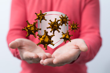 epidemic coronavirus 2019-nCoV 3d protection.