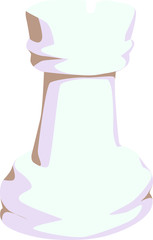 The main chess pieces: rook. Chess pieces for a strategic game.