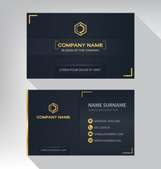 Luxury and modern. vector business card template. design black and gold color