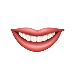 Realistic Vector Illustration of a Human Smile.