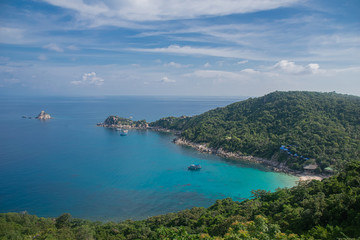 panoramic view of beach from the top	