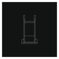 parcel cart on white background