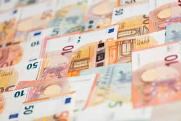 Viele Euro-Banknoten als Hintergrund