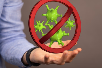 epidemic coronavirus 2019-nCoV 3d protection.