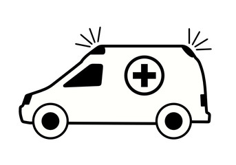 ambulans ikona - obrazy, fototapety, plakaty