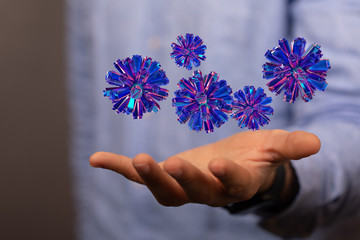 contagious coronavirus pandemic, dangerous virus outbreak 3d.