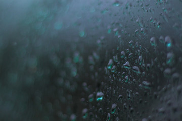 Fototapeta na wymiar raindrops on the glass