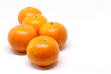 Mandarin orange isolated on white background