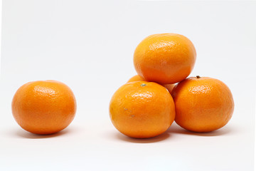 Mandarin orange isolated on white background