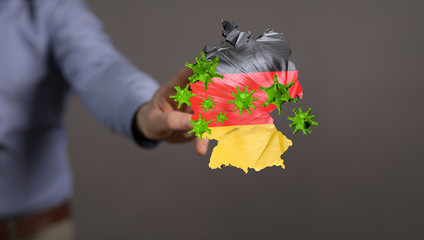 Corona Virus - Microbiology And Virology Concept - germany 3d Rendering.