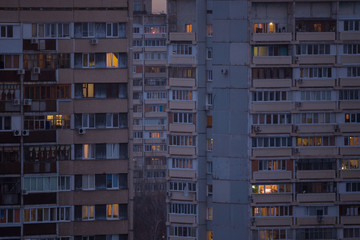 panel Soviet houses in Russia during quarantine