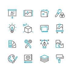 Web and graphic design icons