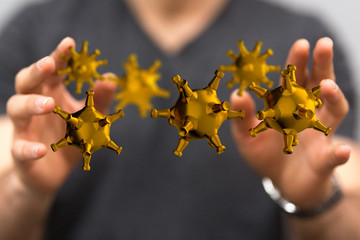 Coronavirus abstract background. Medical Genetics Bacteriological Microorganism..