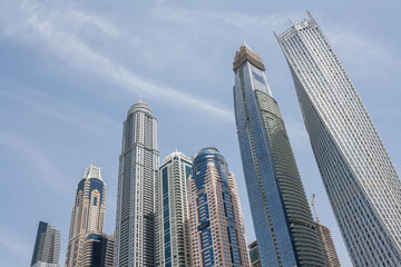 Fototapeta na wymiar skyscrapers in dubai united arab emirates