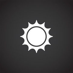 Sun related icon on background for graphic and web design. Creative illustration concept symbol for web or mobile app