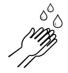washing hands vector icon linear style sign wash hands symbol illustration pixel vector graphics vector