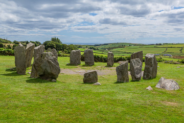 Drombeg Steinkreis im Sommer - County Cork, Irland