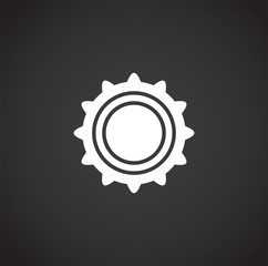 Sun related icon on background for graphic and web design. Creative illustration concept symbol for web or mobile app