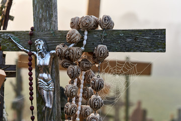 Hill of Crosses (Kryziu kalnas), a famous site of pilgrimage in northern Lithuania.