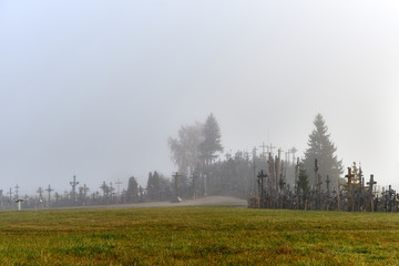 Hill of Crosses (Kryziu kalnas), a famous site of pilgrimage in northern Lithuania.