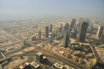 Fototapeta na wymiar Aerial view of Dubai, United Arab Emirates, Middle East.