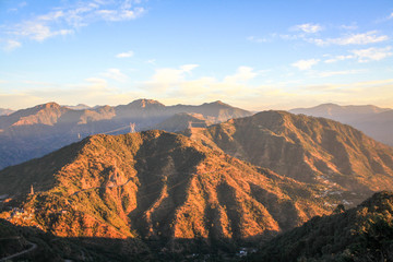 sunrise in the mountains