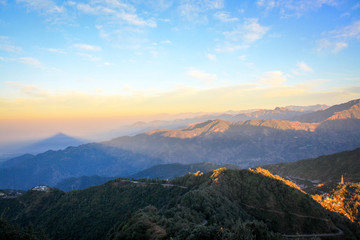 sunrise over the mountains