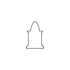 Fototapeta premium Grave stone icon. Halloween holiday symbol. Logo design element