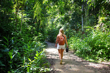 young woman in the forest