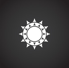 Sun related icon on background for graphic and web design. Creative illustration concept symbol for web or mobile app
