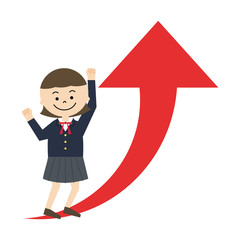 学生　アップ　女の子