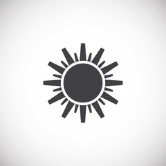 Sun related icon on background for graphic and web design. Creative illustration concept symbol for web or mobile app