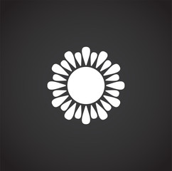 Sun related icon on background for graphic and web design. Creative illustration concept symbol for web or mobile app