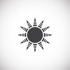 Sun related icon on background for graphic and web design. Creative illustration concept symbol for web or mobile app