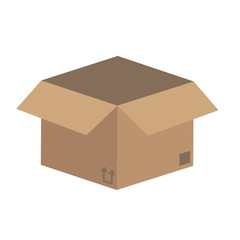 Open box icon isolated on white background. Flat vector illustration.