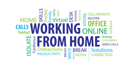 Working From Home  Word  Cloud