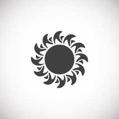Sun related icon on background for graphic and web design. Creative illustration concept symbol for web or mobile app