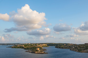 Fototapeta premium Mahon / Spain 28.09.2015.Panoramic view of the city of Mahon
