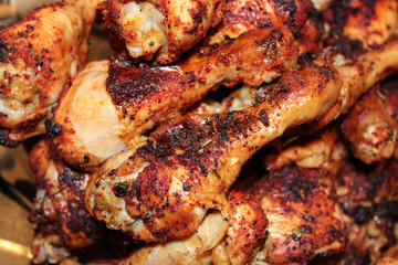 Baked chicken drumsticks. Chicken legs in the oven.