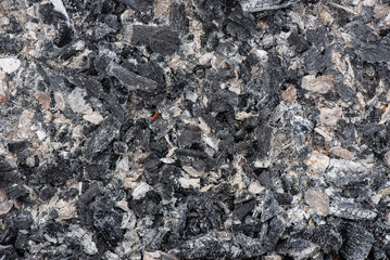 Abstract background texture of burnt ash. Coals in an extinct fire.