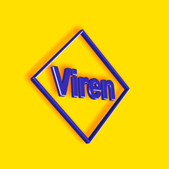 Viren - Wort bzw. Text als 3D Illustration, 3D Rendering