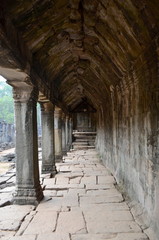 The corridor of the Angkor Wat Temple