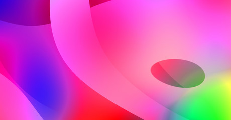 Abstract background with colorful gradient. Vibrant graphic wallpaper with stripes design. Fluid 2D illustration of modern movement.
