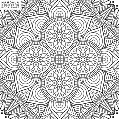 Flower Mandala. Coloringbook page template