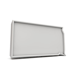 Fototapeta premium American state of South Dakota, simple 3D map in white grey. 3D Rendering