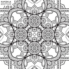 Flower Mandala. Coloringbook page template