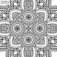 Flower Mandala. Coloringbook page template